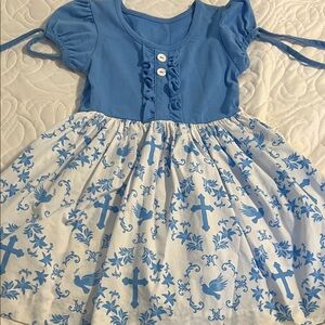 Blue and White girls eleanor rose cross dress